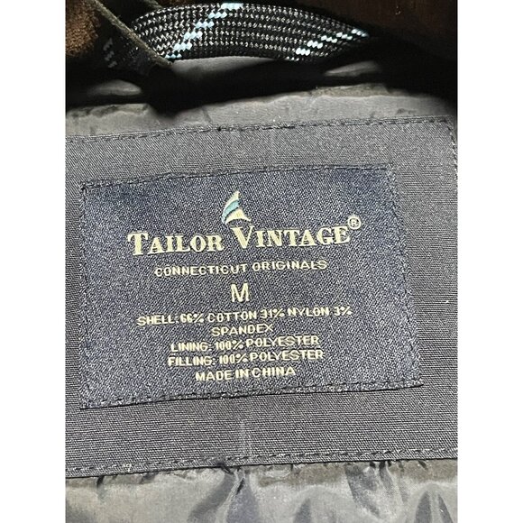 Tailor Vintage Mens Quilted Vest Size Medium Dark Navy Blue - Picture 4 of 7